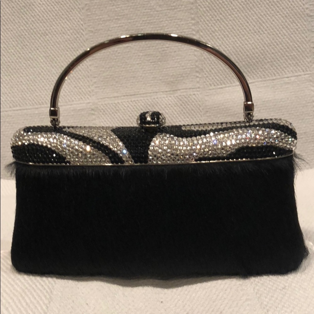 Isabella Adams Crystal And Fur Clutch, Elite